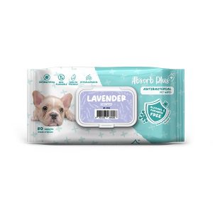 Lavender 80p Absorb Plus Antibacterial Pet Wipes