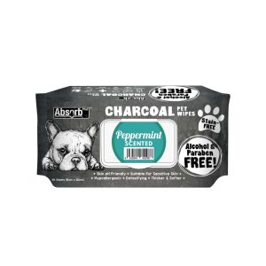 Peppermint 80p Absorb Plus Charcoal Pet Wipes