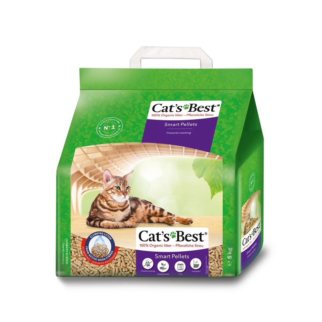 10L(5kg) Cát vệ sinh hữu cơ vón cục cho mèo lông dài Cat’s Best Smart Pellets