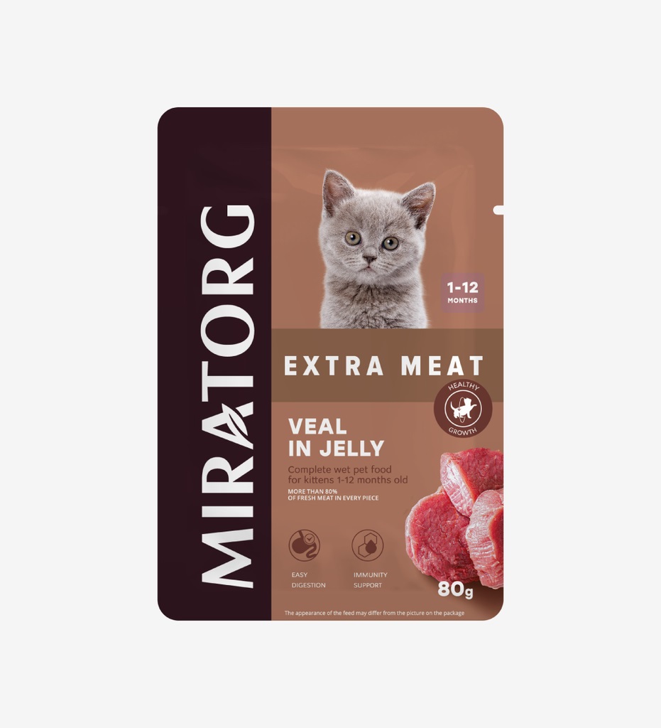 Miratorg Extra Meat Veal In Jelly for Kitten 80g