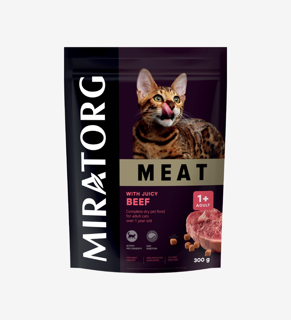 300g Thức ăn hạt vị thịt bò cho mèo trưởng thành