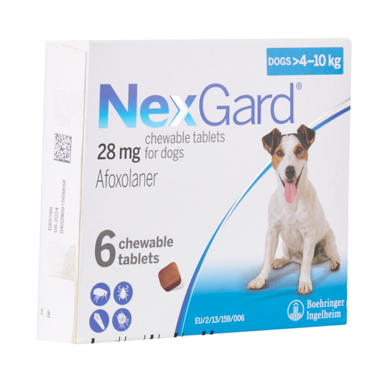 size M (4-10kg) NEXGARD - Viên nhai phòng & trị ve, rận, bọ chét, ghẻ demodex, sarcoptes dành cho chó
