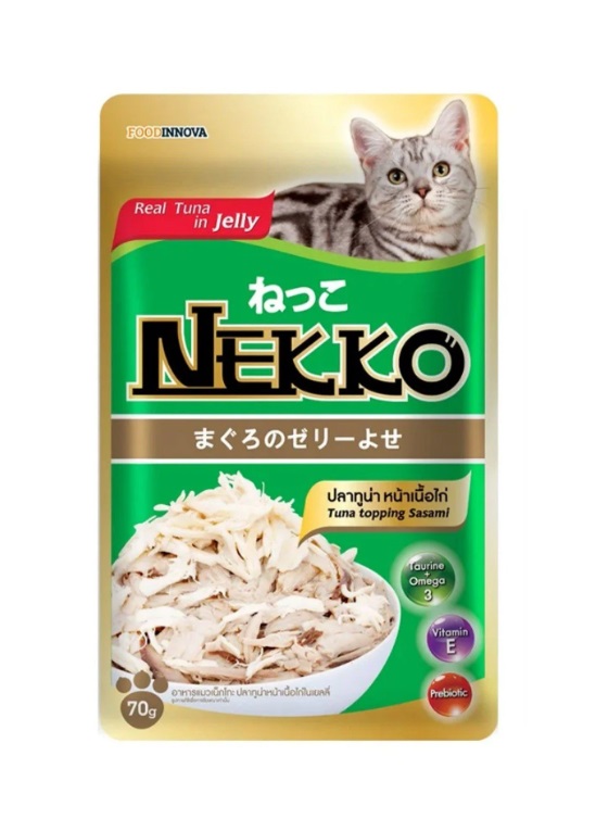 70g Pate mèo Nekko Jelly Tuna & Sasami (Cá ngừ và Thịt gà)