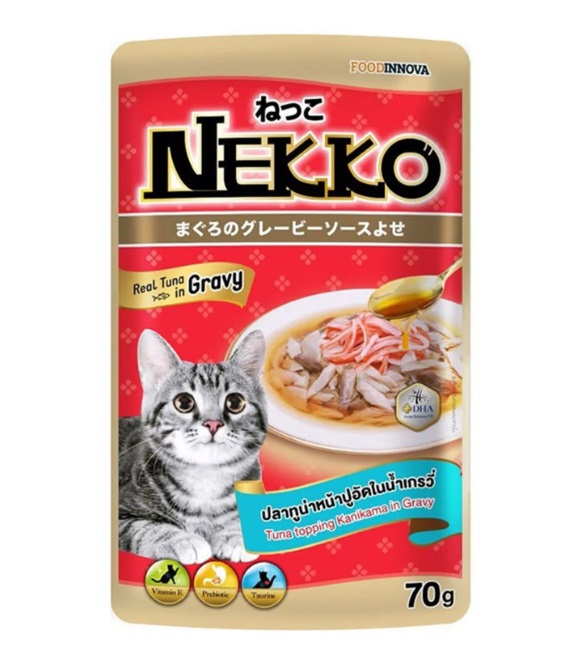 70g Pate mèo Nekko Gravy Tuna & Kanikama